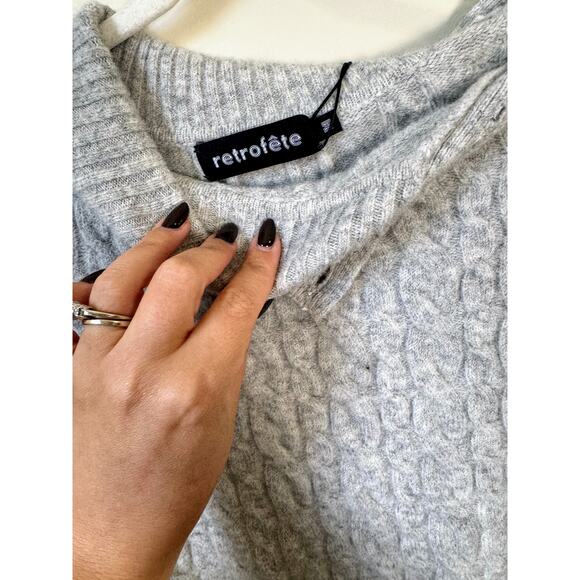 NEW NWT Retrofete Waverly Sweater Dress Stone Gray Size Medium - Picture 8 of 11